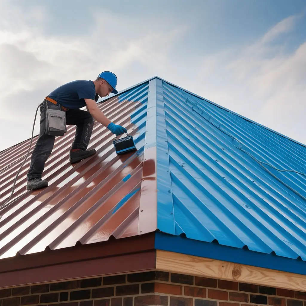 Efekt malowania dachu